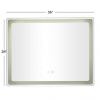 Ambient Clear Glass Modern Anti Fog LED Mirror 36" x 28"